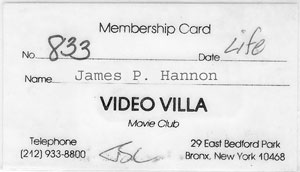 Video Villa Card of James Hannon